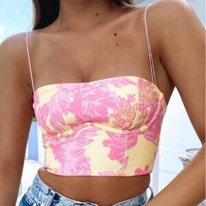 White Fox Boutique Follow You Anywhere Summer Blossom Underwire Crop Top